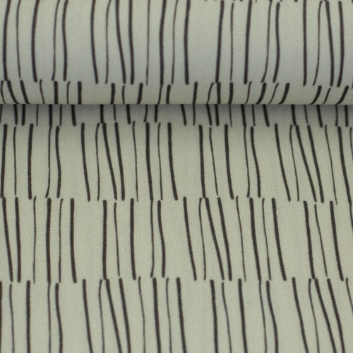 Viskose - Striple - peppercorn/beige - Bordure Studio - Swafing by Kibadoo
