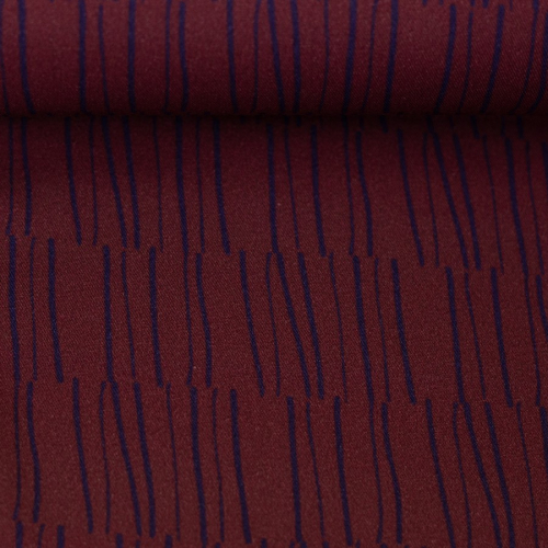 Viskose - Striple - petunia/deep claret - Bordure Studio - Swafing by Kibadoo