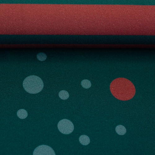 Viskose Panel - Abstrakt - rot/gulf coast - Bordure Studio - Swafing by Kibadoo