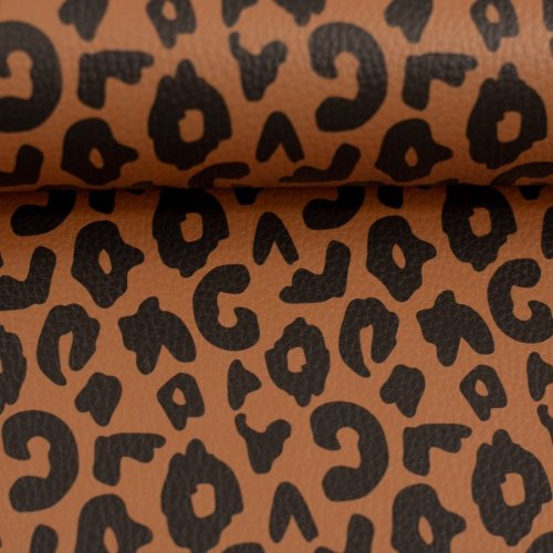 B-WARE!!!! - Kunstleder - Happy Collection - Leo - by Cherry Picking - ocker/schwarz - Swafing