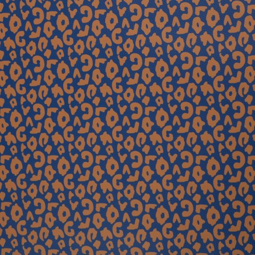 Preview: Kunstleder - Happy Collection - Leo - dunkelblau/terracotta - Swafing by Cherry Picking