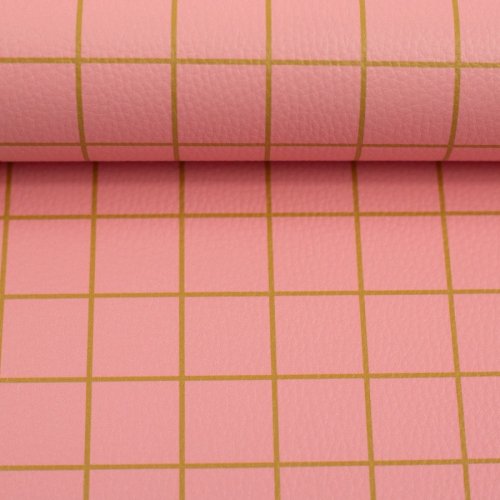 Kunstleder - Happy Collection - Karos - apricot/ocker - Swafing by Cherry Picking