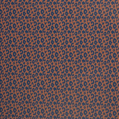 Preview: Kunstleder - Brush & Wild - Leo - terrakotta/blau - Swafing by Cherry Picking