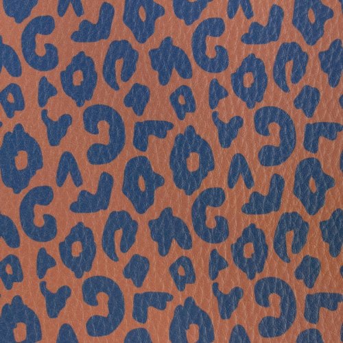 Preview: Kunstleder - Brush & Wild - Leo - terrakotta/blau - Swafing by Cherry Picking