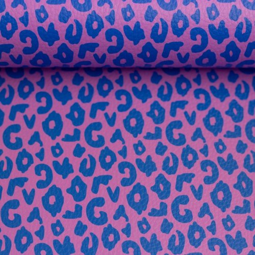 Kunstleder - Brush & Wild - Leo - lila/blau - Swafing by Cherry Picking