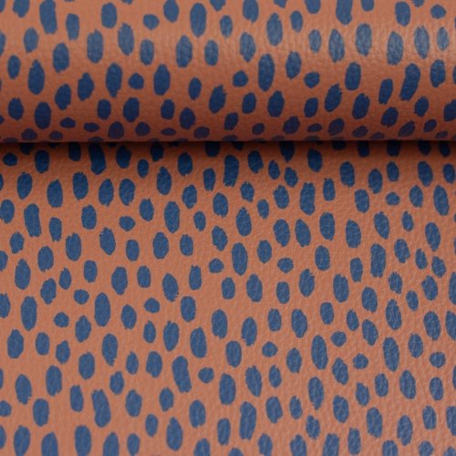 Kunstleder - Brush & Wild - Brush - terrakotta/blau - Swafing by Cherry Picking
