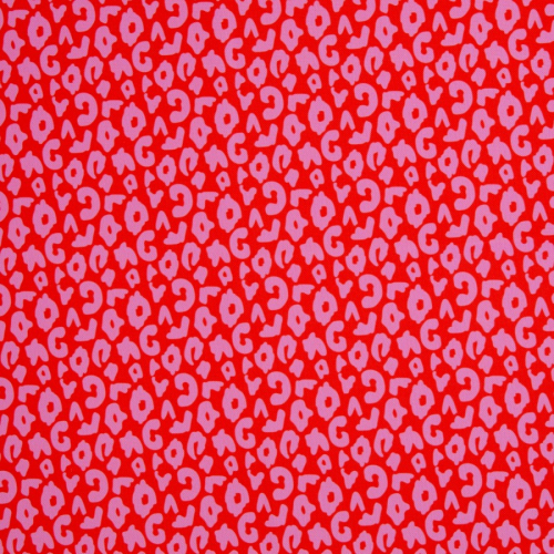 Preview: Oxford Gewebe - wasserabweisend - Leomuster - rot/rosa - Swafing by Cherry Picking