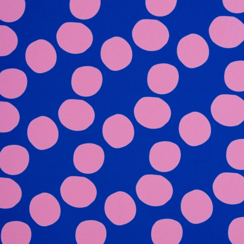 Oxford Gewebe - wasserabweisend - Große Punkte - royalblau/rosa - Swafing by Cherry Picking