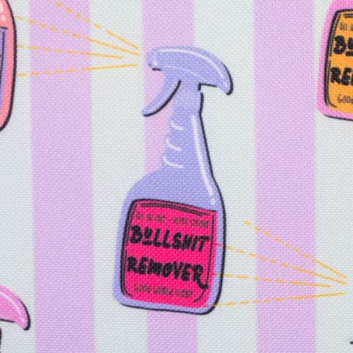 Preview: Oxford Gewebe - wasserabweisend - Bullshit Remover - mint/flieder - Swafing by Cherry Picking