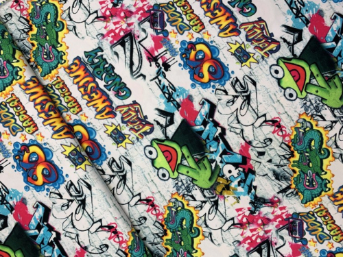 Preview: Jersey - Graffiti - bunt