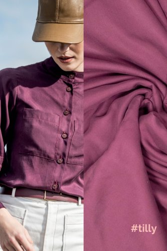Lyocell - Odille - sandwash plain - mauge wine - Fibremood