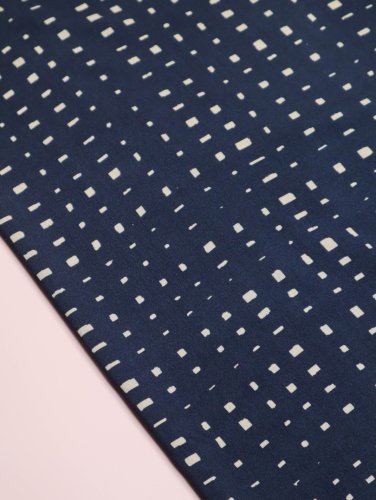 Preview: Viskose mit LENZING™ ECOVERO™ Fasern - Grid - dark navy - MeetMilk