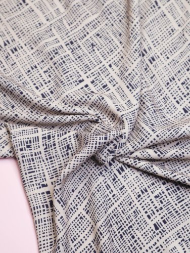 Preview: Viskose mit LENZING™ ECOVERO™ Fasern - Path - dark navy - MeetMilk