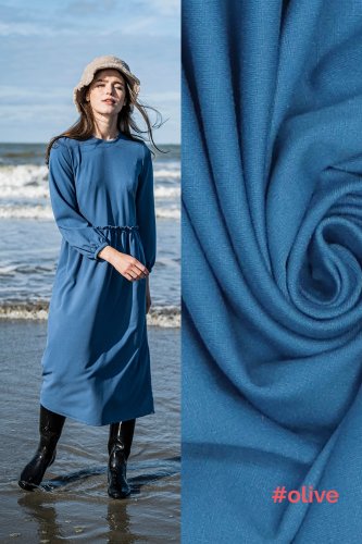 Viskosestretch - plain dyed - deep water - Fibremood