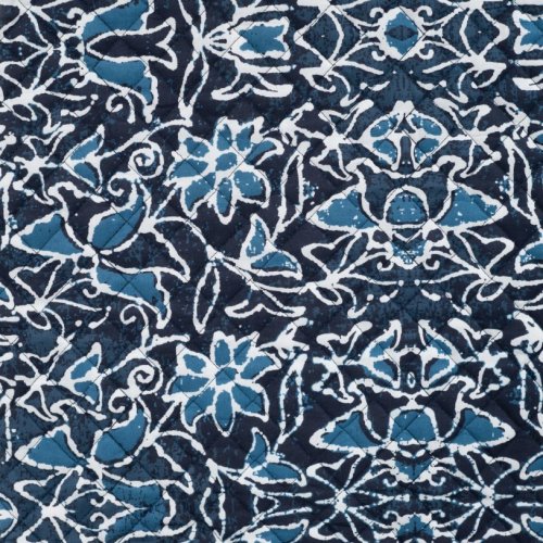 Preview: Doubleface Baumwoll Stepper - Elwine Flowers - dark navy/blue