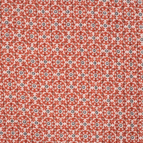 Preview: Doubleface Baumwoll Stepper - Moreen Flowers - brown/rost