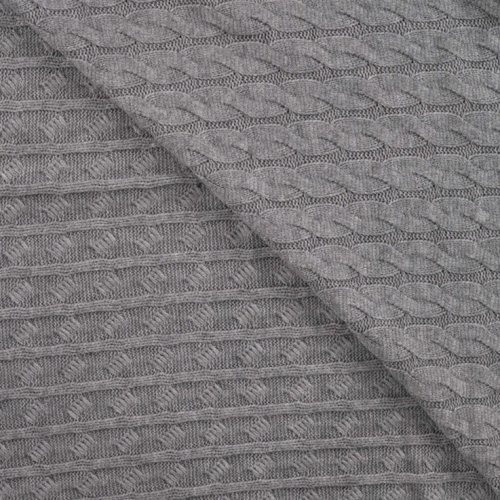 Preview: Viskose Strick - Cozy Twist - grey melange