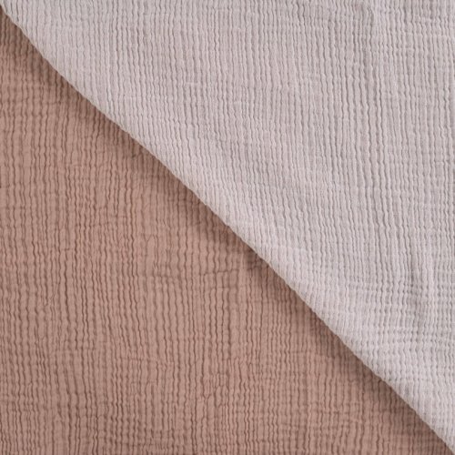 Doubleface Musselin - uni - beige/greige