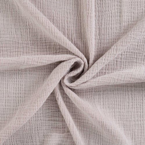 Doubleface Musselin - uni - beige/greige