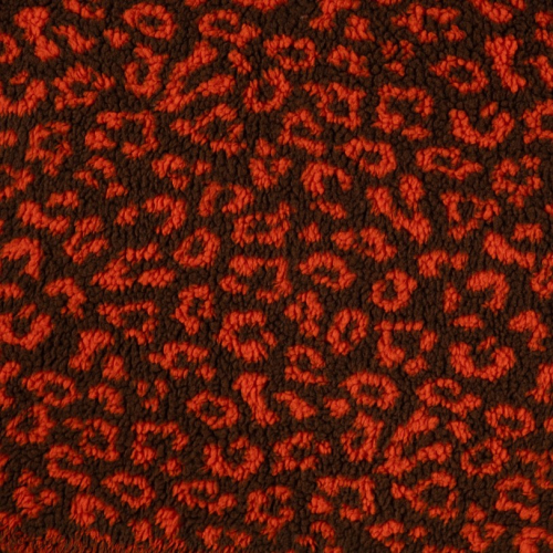 Preview: Teddy Plüsch - Mantelstoff - Maxime Leo - brown/orange