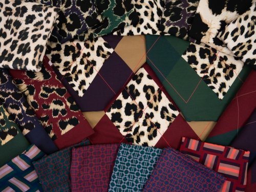 Viskose - Chain Twist - petrol/burgundy - Geoluxe by Ki-ba-doo - Swafing