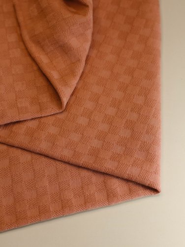 Bio Jacquard Jersey - Chess Knit - soft mocha - Mind the Maker
