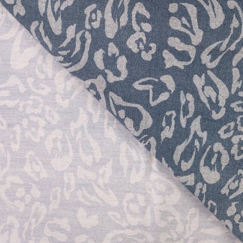 Preview: Viskosegemisch - Arjan Leo Struktur - denim