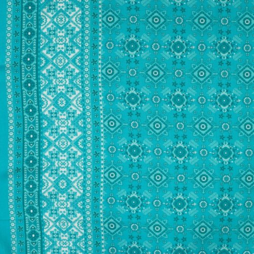 Viskose Popeline - Maya Boho - petrol/türkis