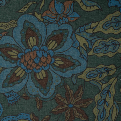 Preview: Viskose Feinstrickjersey - Gerdis Flower - petrol