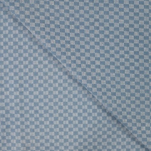Preview: Jacquard Denim - Barry Check - light blue