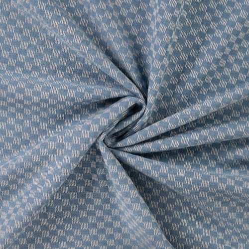 Preview: Jacquard Denim - Barry Check - light blue