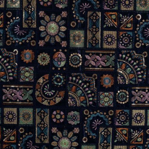 Preview: Jacken Patchwork Stoff - Priya - navy