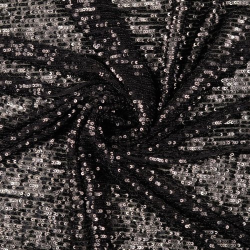 Pailletten Jersey - Chrissy - schwarz