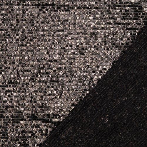 Preview: Pailletten Jersey - Chrissy - schwarz