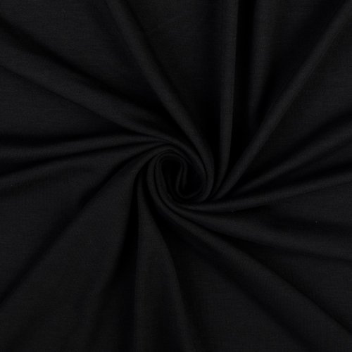 Heavy Viskosejersey - uni - schwarz