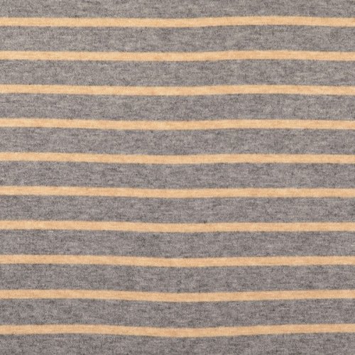 Preview: Strick Jacquard - Streifen - grau/beige