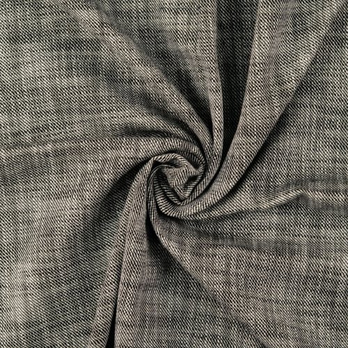 Baumwollgemisch - Tweed - meliert - schwarz