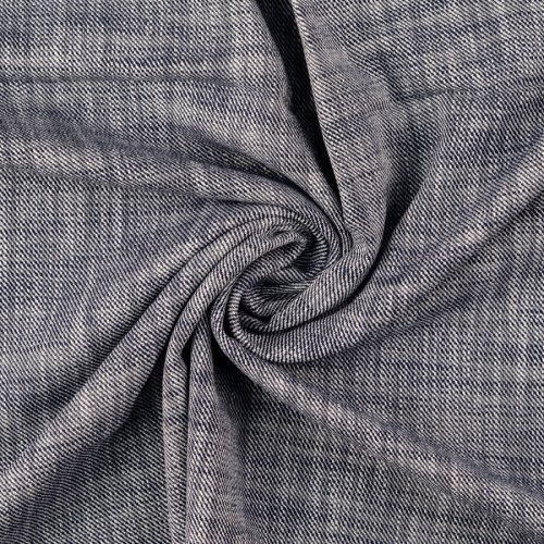 Baumwollgemisch - Tweed - meliert - dunkelblau