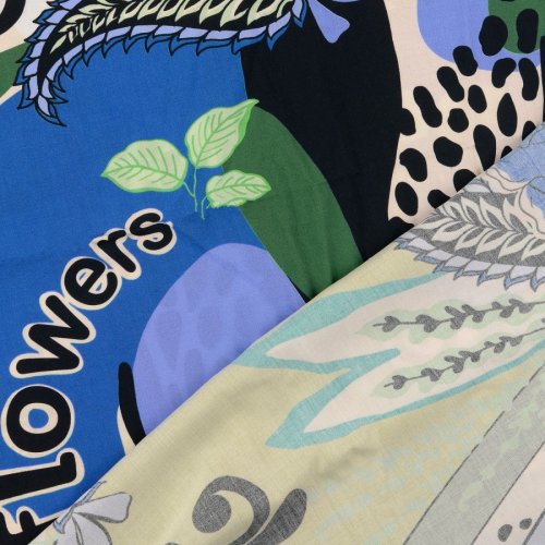 Preview: Viskose Popeline - Navina - blau/grün