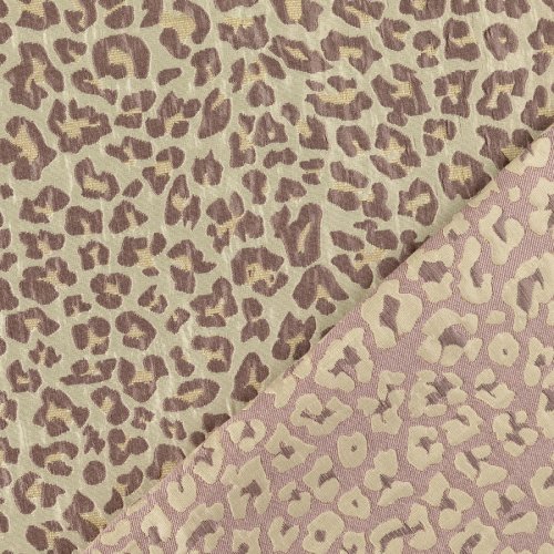 Preview: Jackenstoff Jacquard mit Glitzer - Leo - mauve