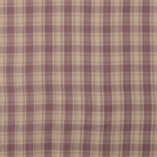 Preview: Doubleface Musselin - Rustic Check and Stripes - altrosa