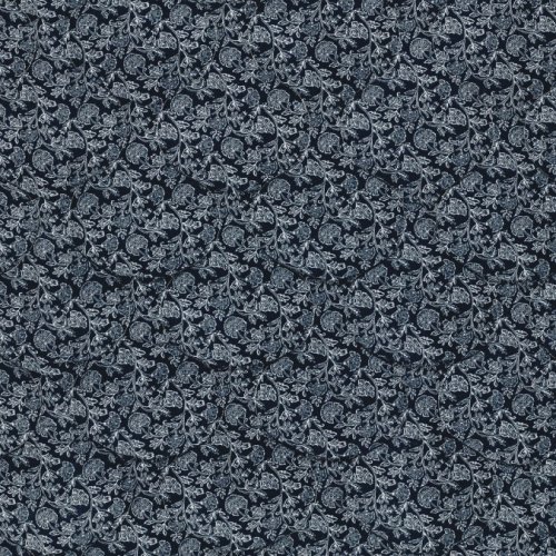 Preview: Doubleface Musselinstepper - Ottilie - blau/ecru/navy