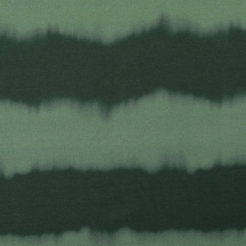 Preview: French Terry - Batik Streifen - dunkelgrün