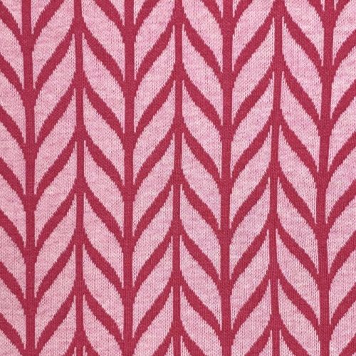 Bio Jacquard  - Maxi Knit - rose melange/lampone - Tender Kiss - Hamburger Liebe - Albstoffe