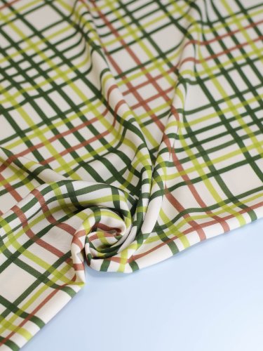 Viskose Twill mit LENZING™ ECOVERO™ Fasern - Vila Grid - willow grove - Mind the Maker