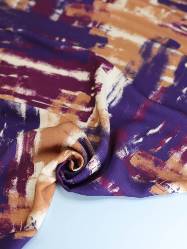 Viskose Twill mit LENZING™ ECOVERO™ Fasern - Videy Brush - wine rush - Mind the Maker