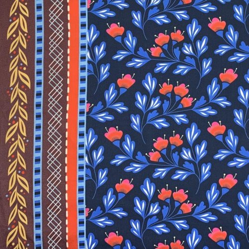 Bio Baumwoll Satin - Blue Bell - Col. 01 blue navy - Bling Bling - Hamburger Liebe - Albstoffe