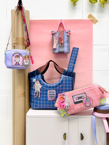 Preview: Kunstleder - Happy Collection - Karos - apricot/ocker - Swafing by Cherry Picking