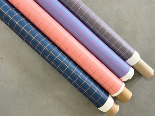 Kunstleder - Happy Collection - Karos - apricot/ocker - Swafing by Cherry Picking