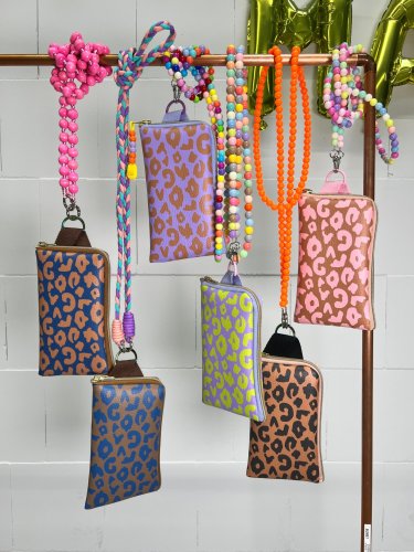 Preview: Kunstleder - Happy Collection - Leo - flieder/kiwigrün - Swafing by Cherry Picking